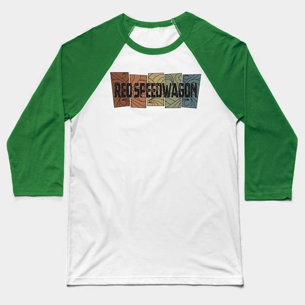 REO Speedwagon Retro Pattern Baseball T-Shirt by besomethingelse